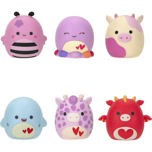 Squishmallows Squooshems Squishy 2.5inch Valentine Squad 6 Designs
