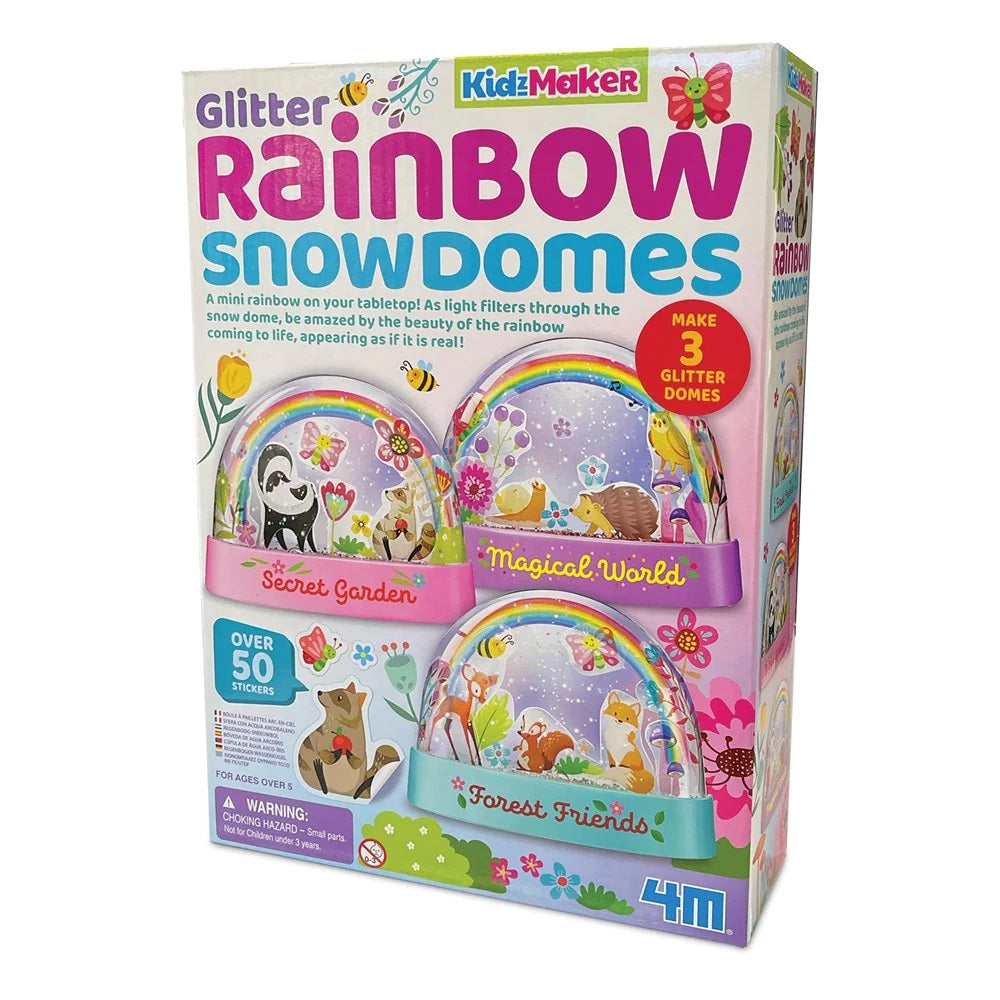 4M KidzMaker Glitter Rainbow Snowdomes