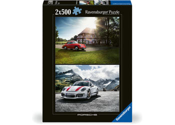 Ravensburger 2x500pc Jigsaw Puzzle Porsche 356 And Porsche 911