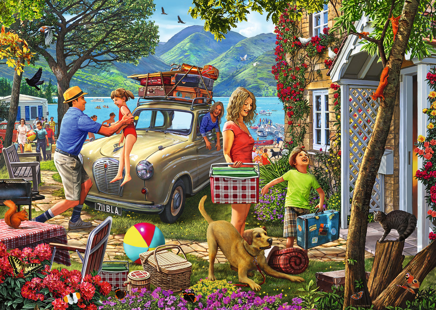 Ravensburger 1000pc Jigsaw Puzzle Holiday Cottage
