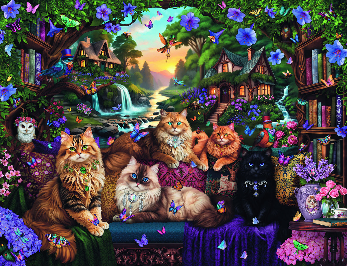 Ravensburger 2000pc Jigsaw Puzzle Cat Tail Cottage
