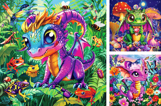 Ravensburger 3x49 Jigsaw Puzzle Baby Garden Dragons