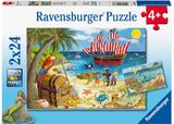 Ravensburger 2x24pc Jigsaw Puzzle Pirates and Mermaids