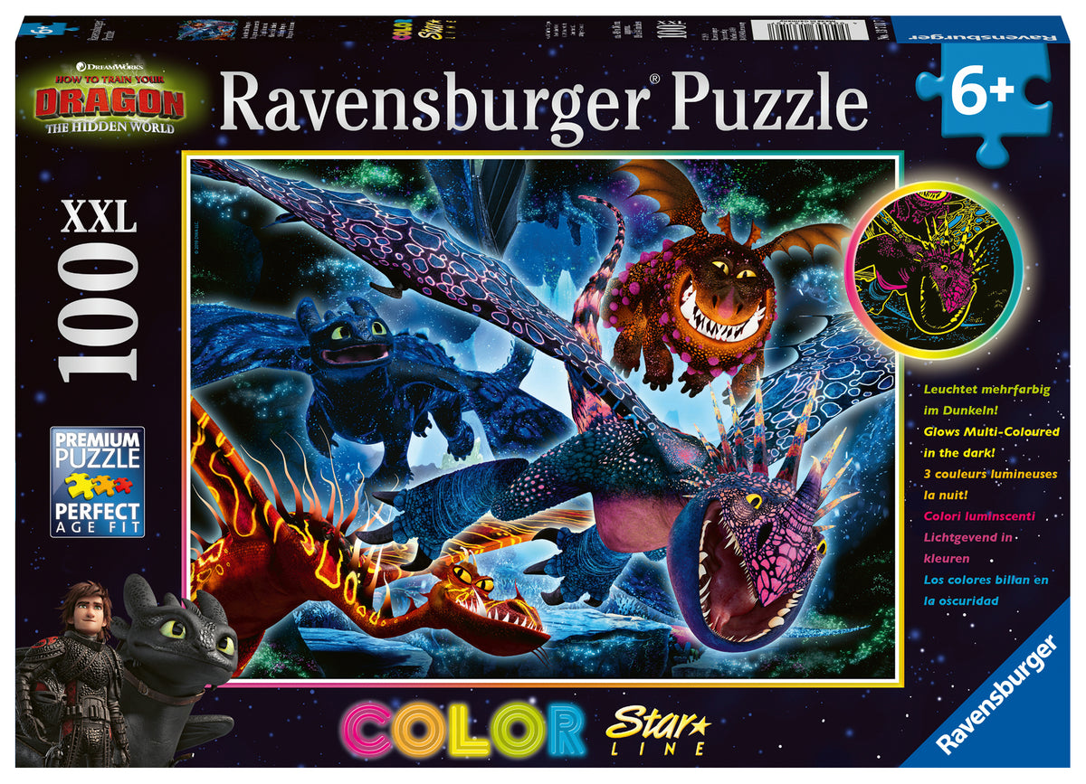 Ravensburger 100pc Jigsaw Puzzle Glow In The Dark Dragons