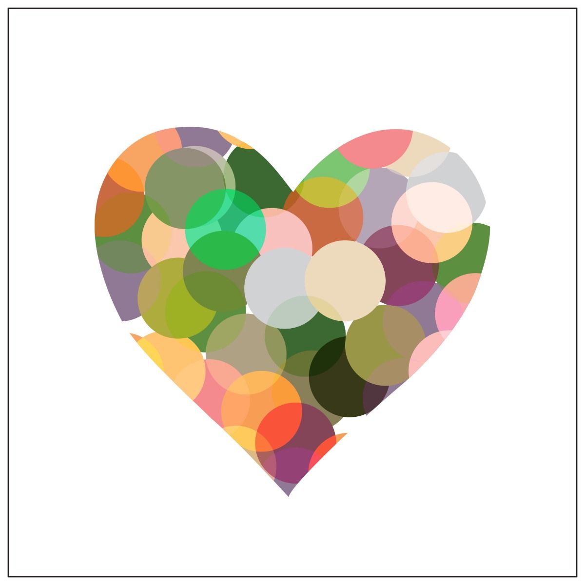 Rhicreative Polkadot Heart Greeting Card