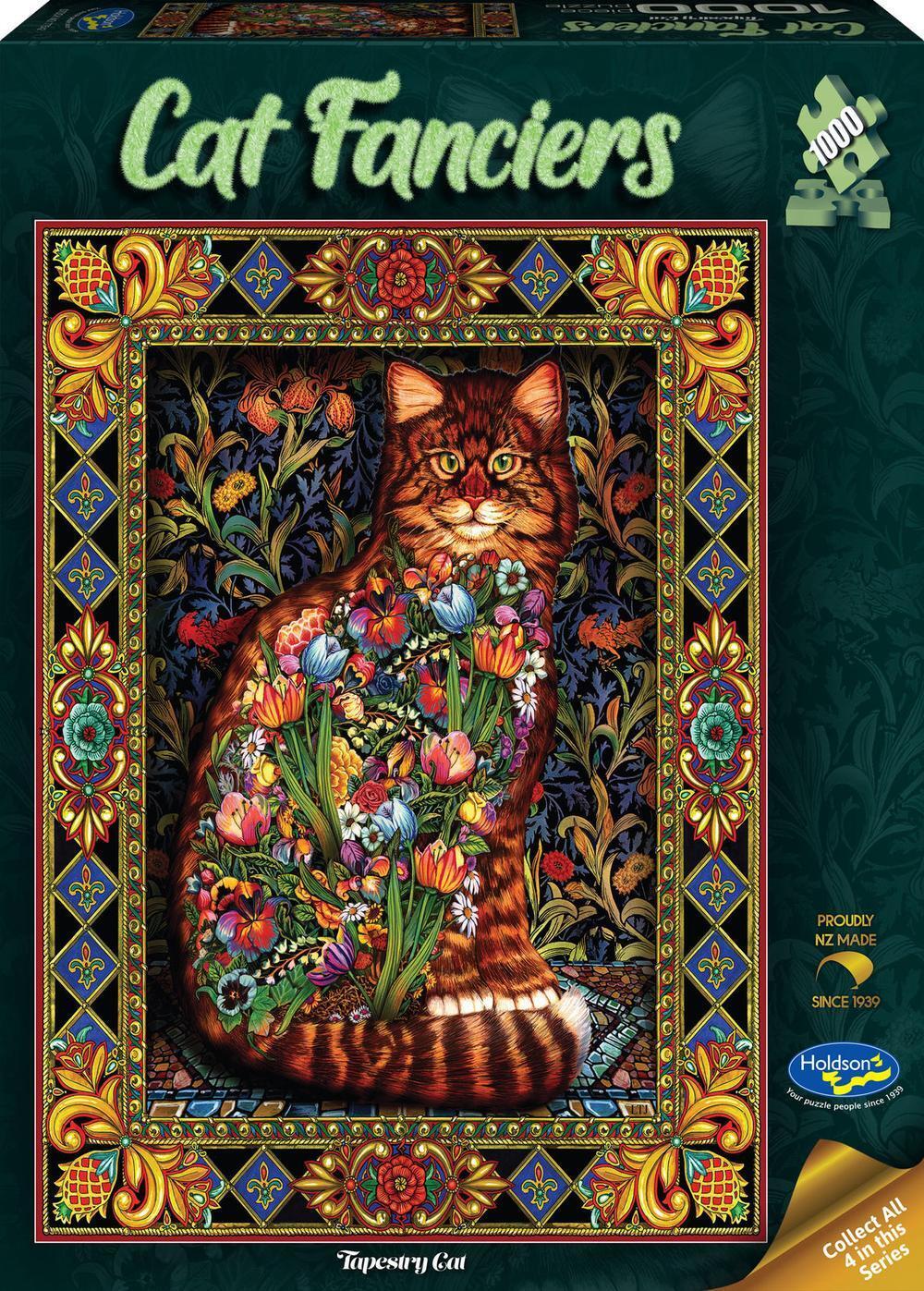 Holdson 1000pc Jigsaw Puzzle Cat Fanciers: Tapestry Cat