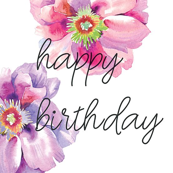 Skye's the Limit Happy Birthday Flowers Greeting Card