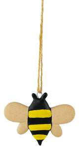 Bee Garden Charm Hanging Black & Yellow