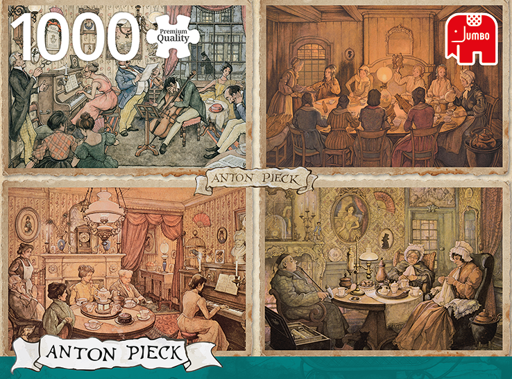 Jumbo 1000pc Jigsaw Puzzle Anton Pieck Living Room Entertainment