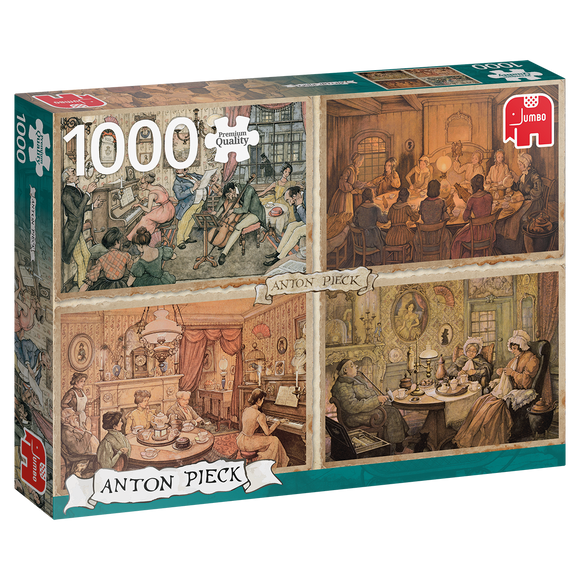 Jumbo 1000pc Jigsaw Puzzle Anton Pieck Living Room Entertainment