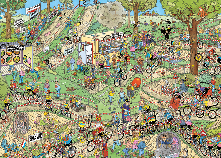 Jan Van Haasteren 1000pc Jigsaw Puzzle World Championships Cyclocross
