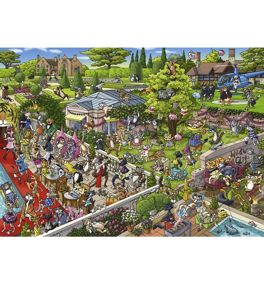 Heye Triangular 1000pc Jigsaw Puzzle Party Cats