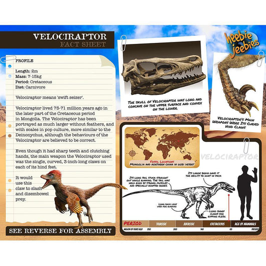 Velociraptor 3D Wooden Construction Kit