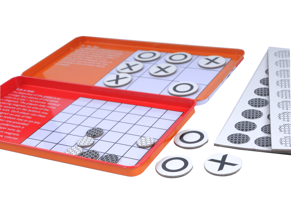 Tic Tac Toe & 4 In A Row Travel Board Game Plato's Wonder