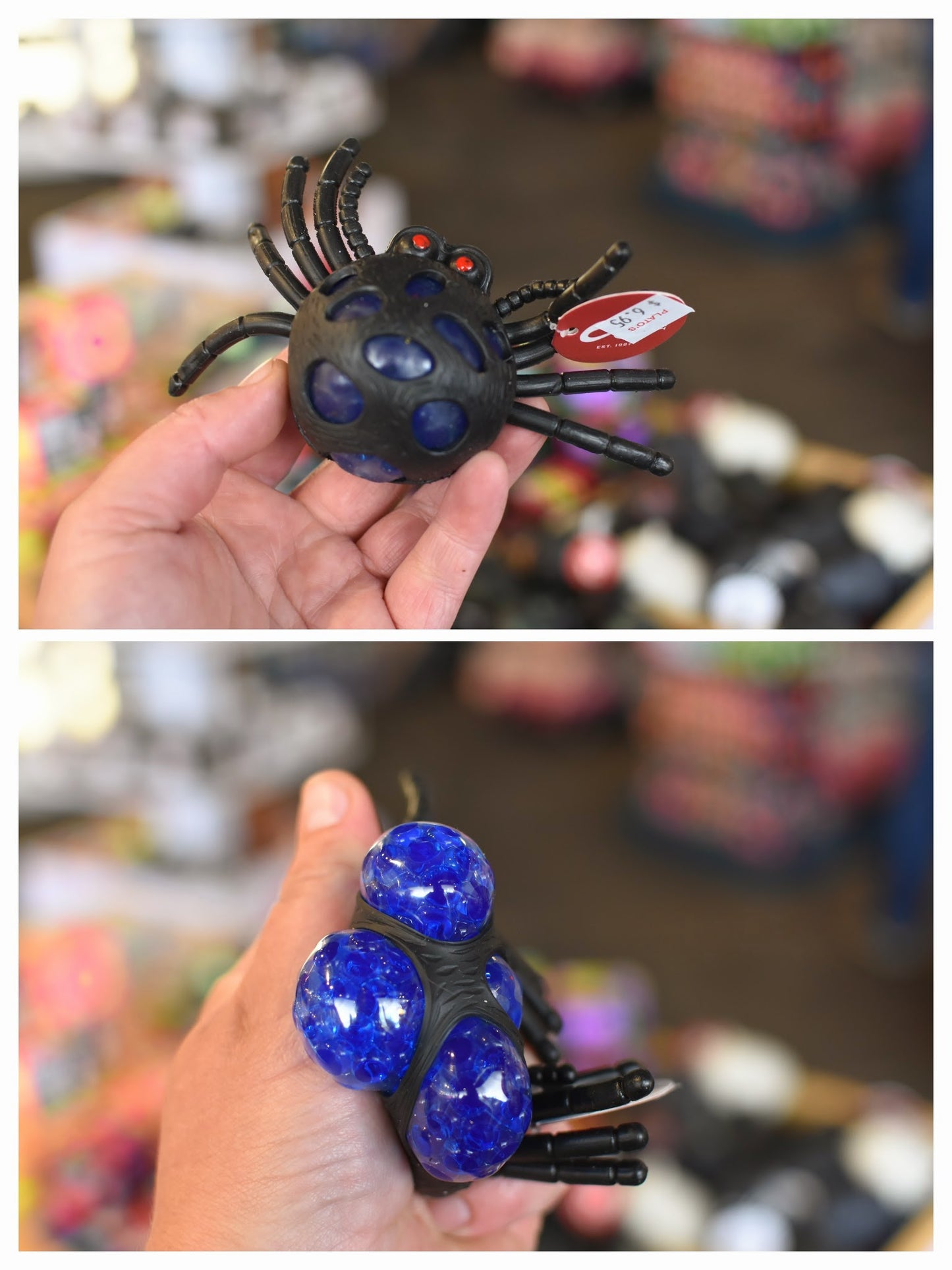 Black Gel Orb Filled Squishy Spider Sensory Toy
