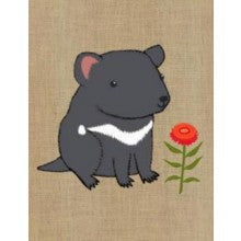 Gillian Mary Greeting Card Tasmanian Devil Small