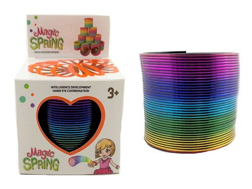 Slinky Metallic Plastic Spring Rainbow 7.5cm