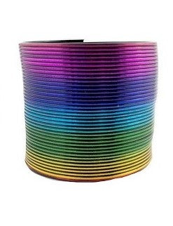 Slinky Metallic Plastic Spring Rainbow 7.5cm