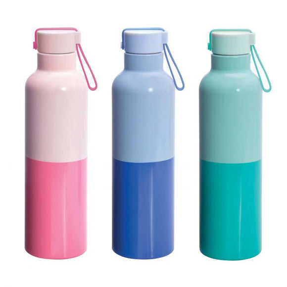 Water Bottle Metal Duotone Assorted Colours 550ml
