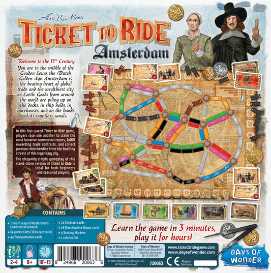 Ticket to Ride Amsterdam Strategy Board Game