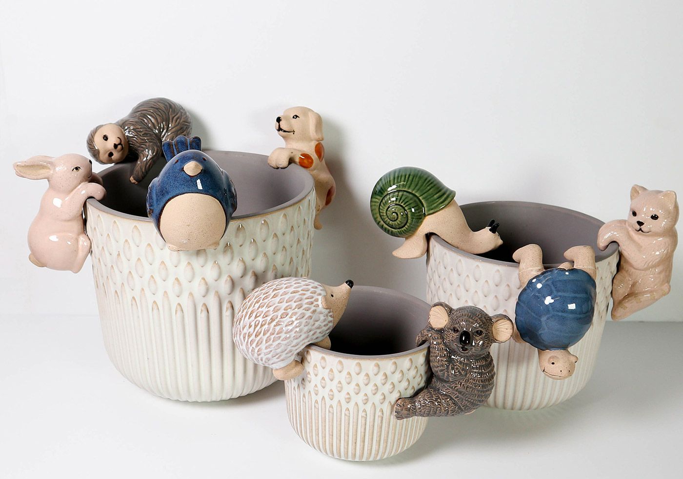 Sloth Pot Hanger Grey or Green Assorted 8cm