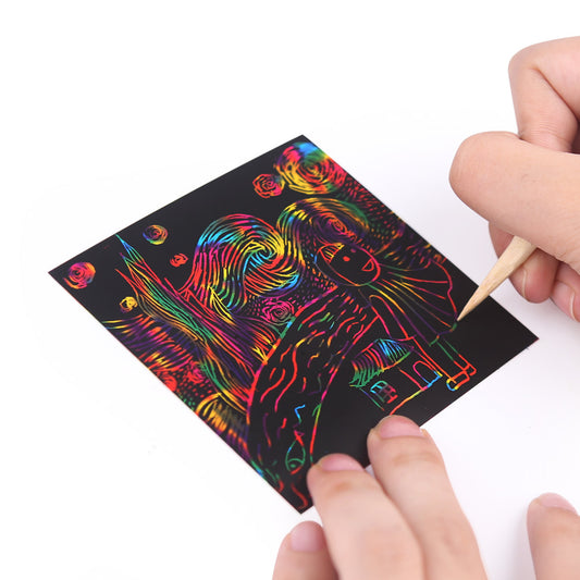 Jar Melo Scratch Art Rainbow Notes Set 130 Sheets