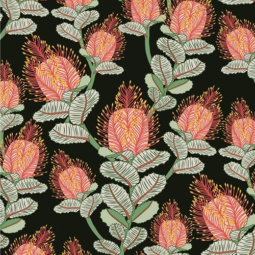 Kirsten Katz Small Greeting Card Coral Banksias