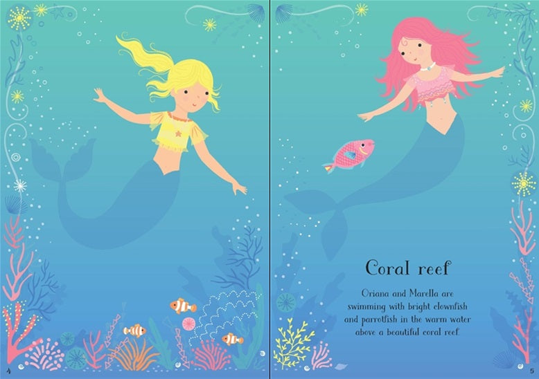 Little Sticker Dolly Dressing Mermaid Usborne Softcover Activity Book