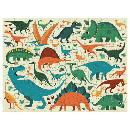 Mudpuppy 100pc Double-Sided Jigsaw Puzzle Dinosaur Dig