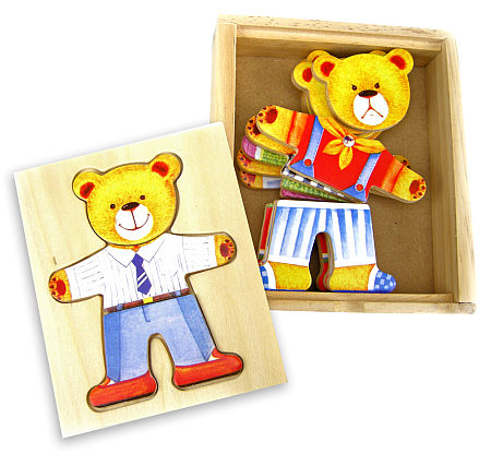 Kaper Kidz Dressing Bear Boy Puzzle Box