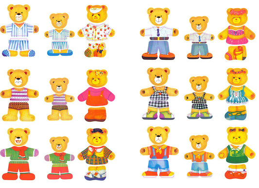 Kaper Kidz Dressing Bear Family Puzzle Box