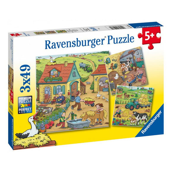 Ravensburger 3x49pc Jigsaw Puzzle On The Farm