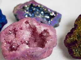 British Fossils Rainbow Aura Quartz Geodes