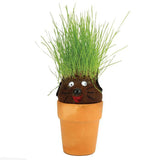 Mrs Green Grass Growing Pot Head