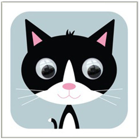 Greeting Card Googly Eyes Kitten Karl