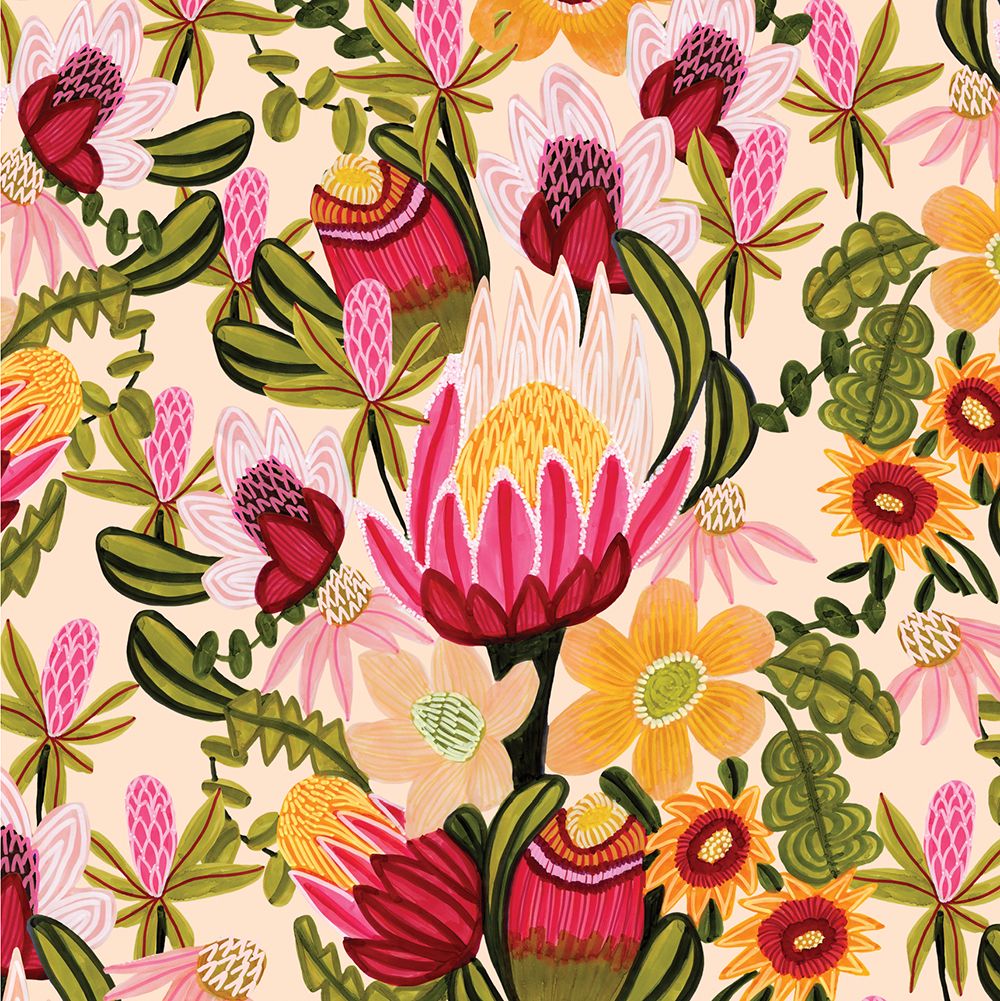 Kirsten Katz Greeting Card King Red Protea