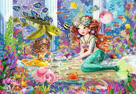 Ravensburger 2x24pc Jigsaw Puzzle Mermaid Tea Party