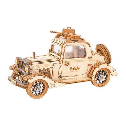 3D Laser Cut Wooden Vintage Car Construction Kit