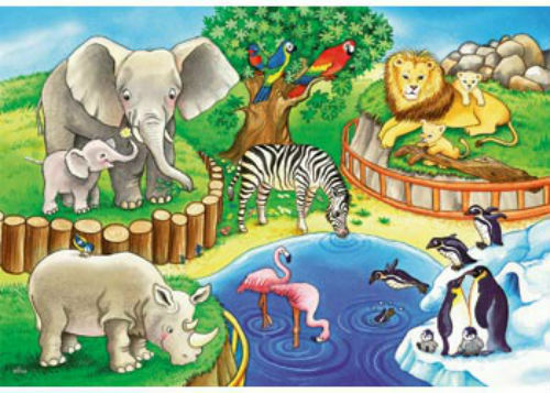 Ravensburger 2x12pc Jigsaw Puzzle Animals In The Zoo