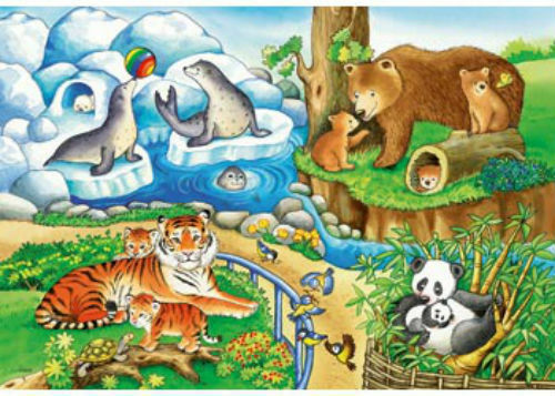 Ravensburger 2x12pc Jigsaw Puzzle Animals In The Zoo