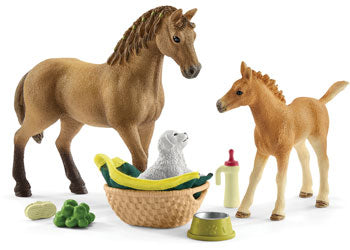 Schleich Figurine Set Sarahs Baby Animal Care
