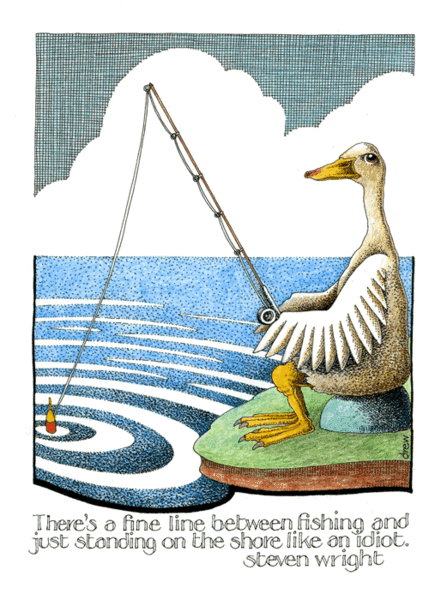 Simon Drew Greeting Card Fine Line
