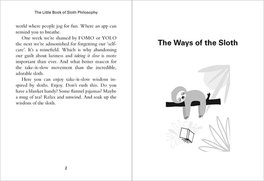 The Little Book of Sloth Philosophy by Jennifer McCartney Hardcover Book