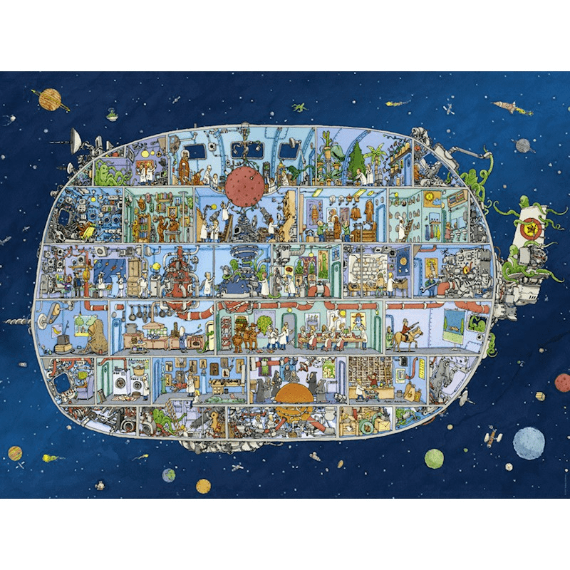 Heye Triangular 1500pc Jigsaw Puzzle Spaceship