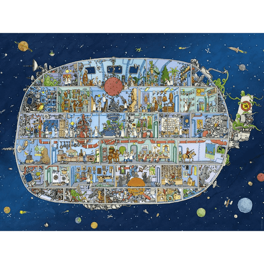 Heye Triangular 1500pc Jigsaw Puzzle Spaceship