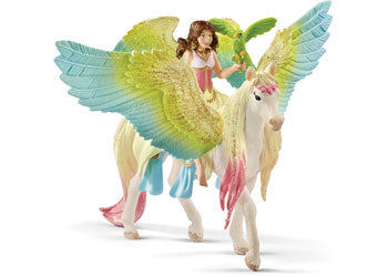 Schleich Bayala Figurine Fairy Surah with Glitter Pegasus