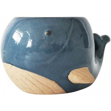 Planter Whale Dark Blue Medium 7cm