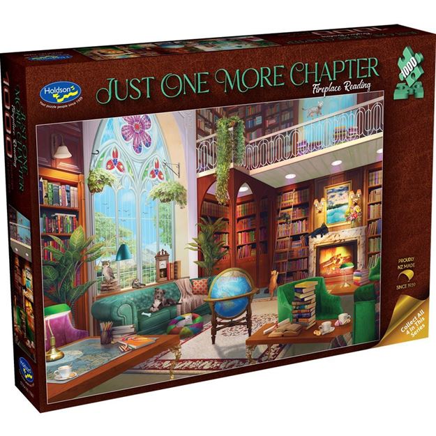 Holdson 1000pc Jigsaw Puzzle Just One More Chapter Fireplace Reading