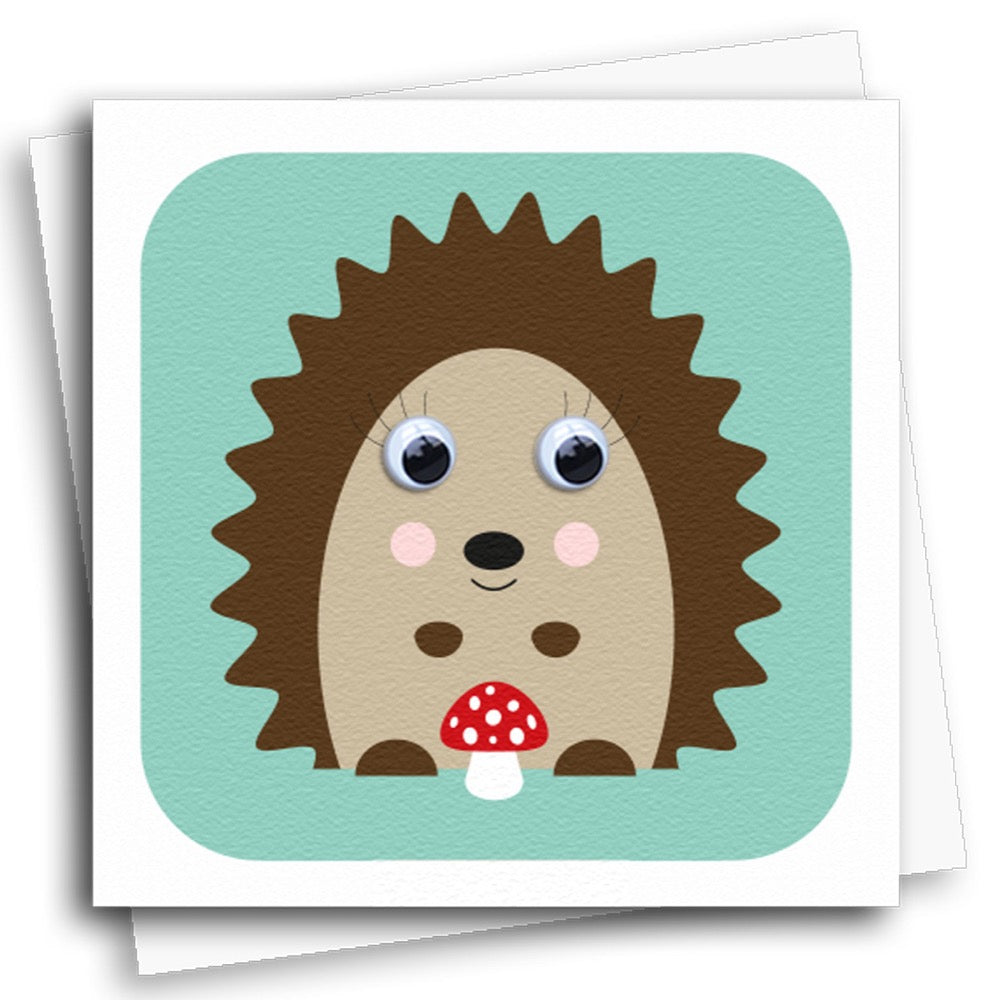 Greeting Card Googly Eyes Hetty Hedgehog