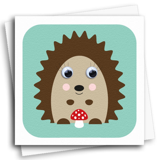 Greeting Card Googly Eyes Hetty Hedgehog